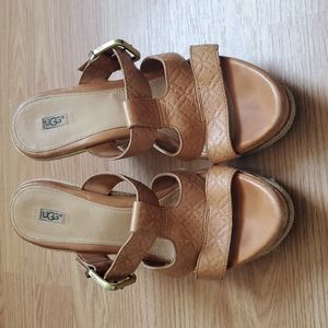 UGG leather espadrille wedges